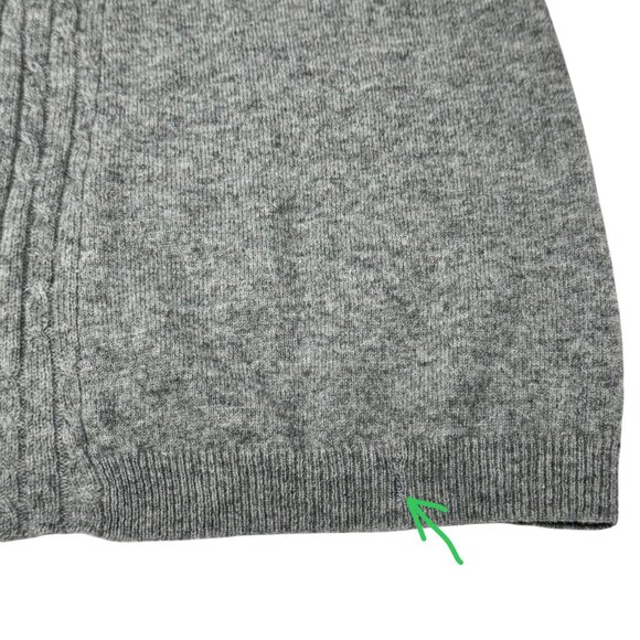 Forte Cashmere Open Front Cashmere Cardigan Sz.L Gray Quiet Luxury Cozy Longline - Picture 9 of 13